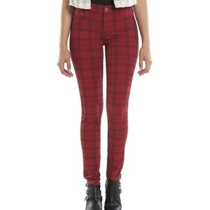 Mudd XL Red Plaid Jeggings